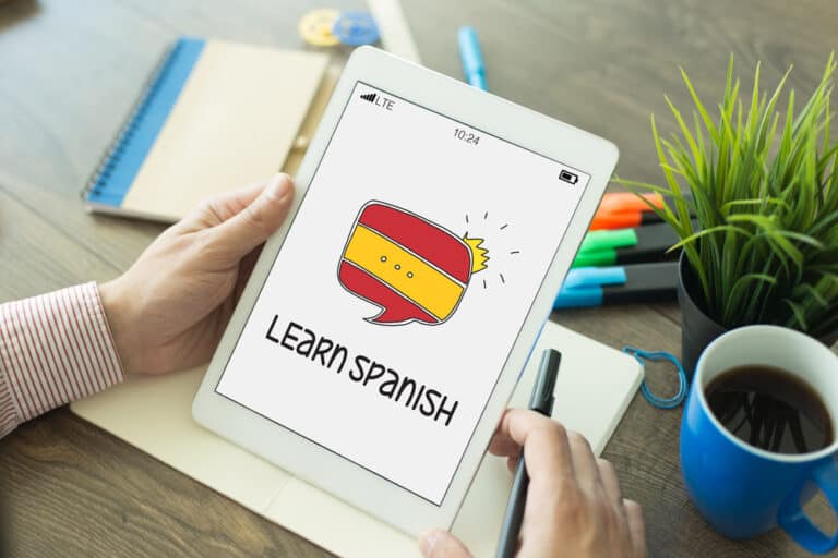 learning spanish graphic on ipad