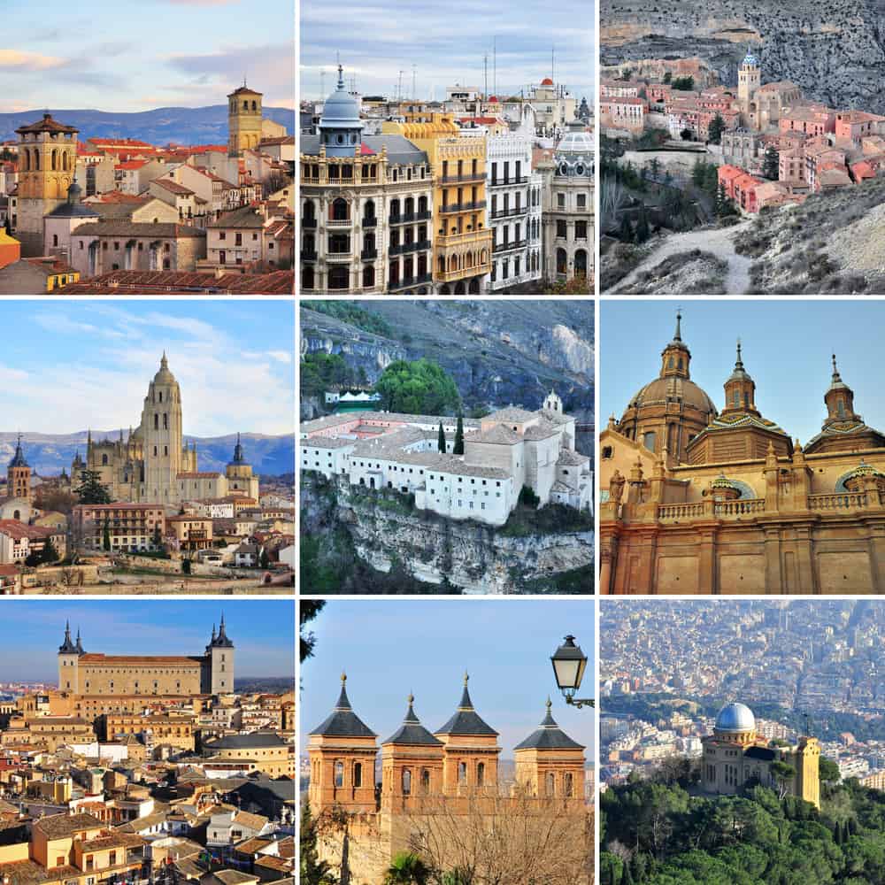 Spain collage of cities